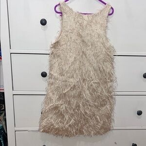 Zara Textured Beige Sleeveless Dress